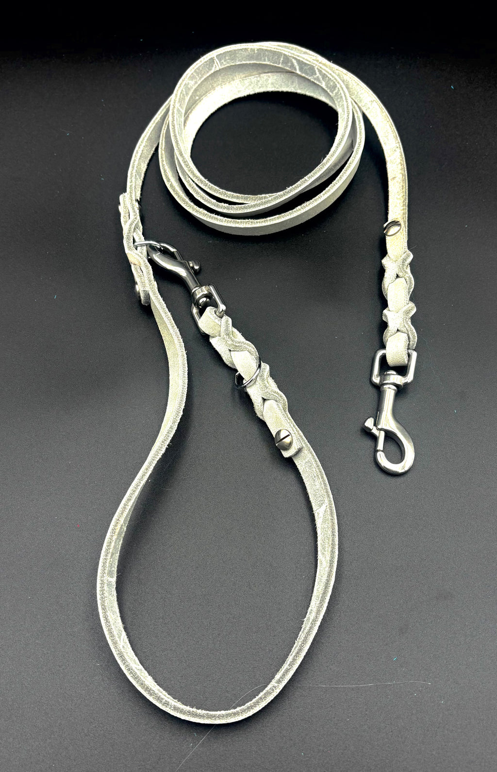 Verstellbare Leder-Hundeleine – 2 Meter