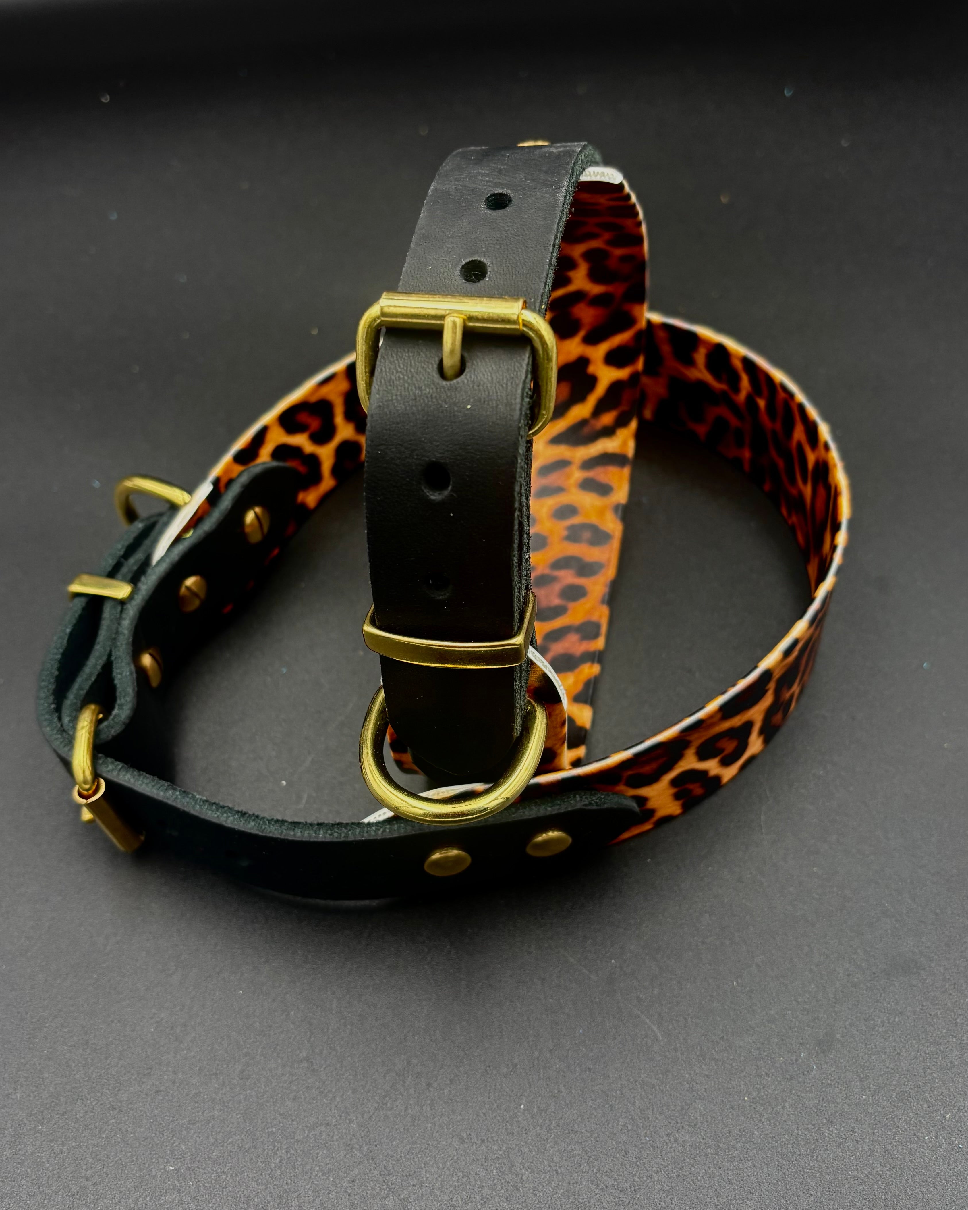 Biothane-Leder Leo Print Halsband