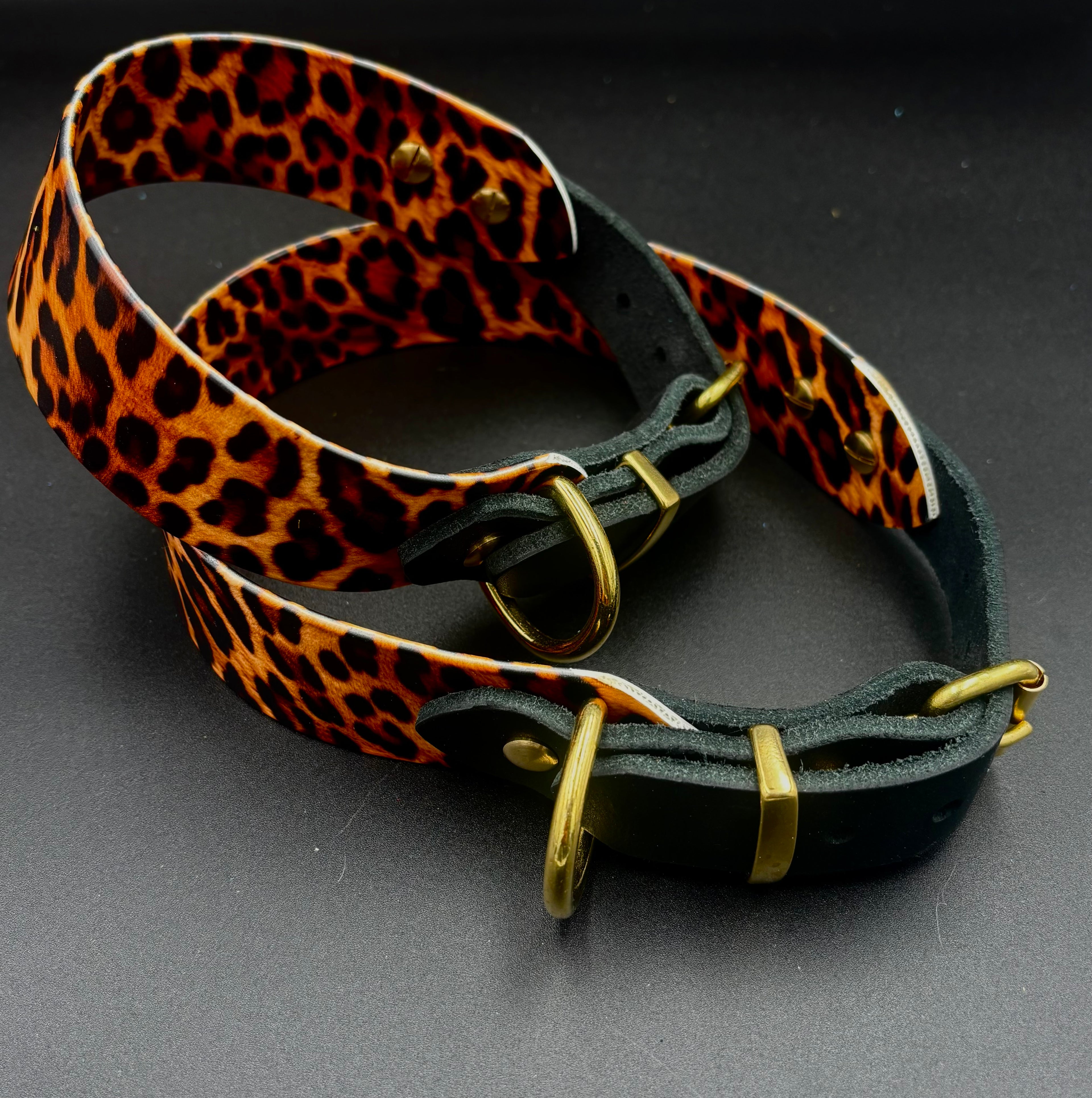 Biothane-Leder Leo Print Halsband